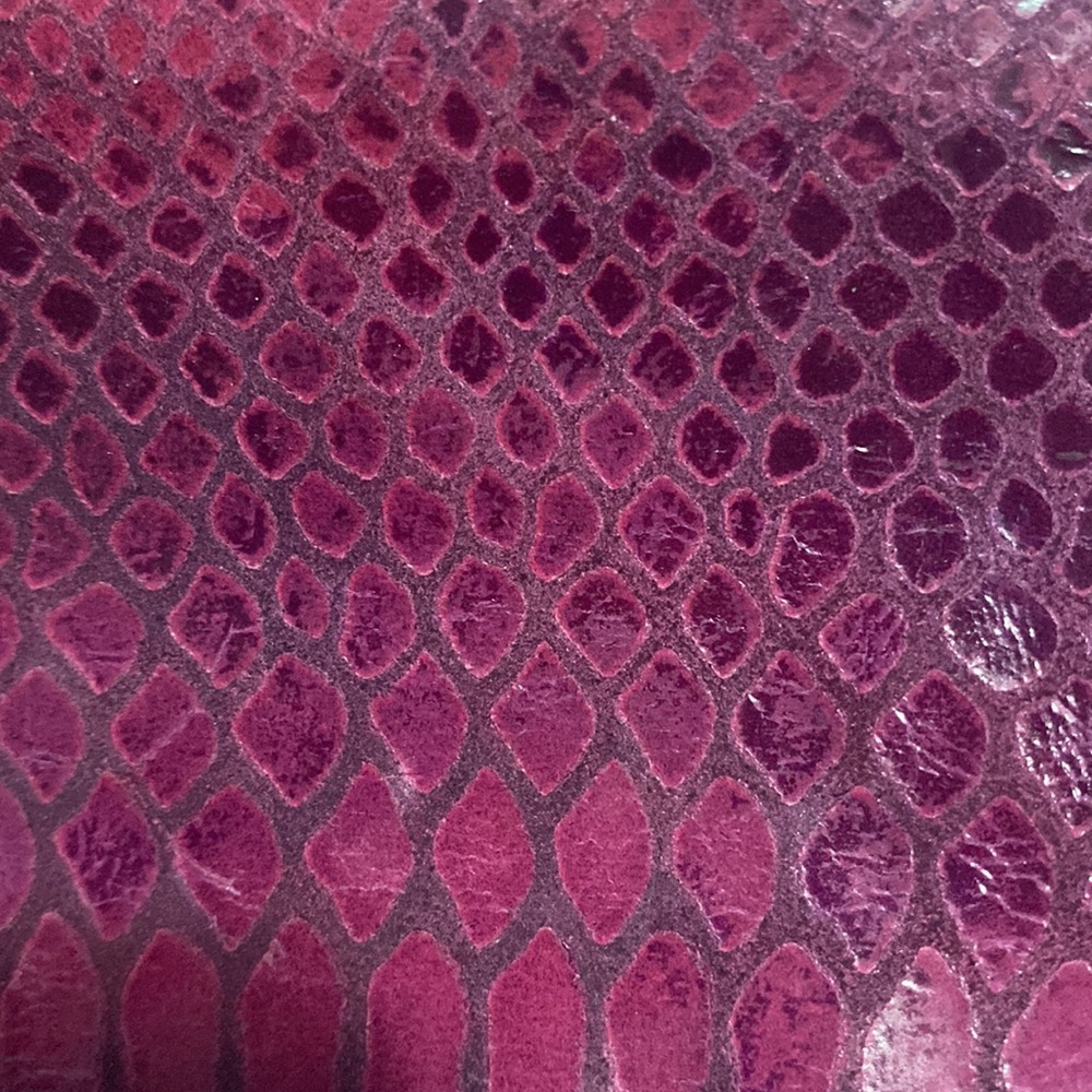 Dooney & Bourke | Bags | XL Pink Leather Snakeskin Print Zip Tote Bag | Rare! - Picture 15 of 16